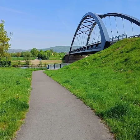 Apartment Weserufer Direkt Am Wasser Radwanderweg 3-4 Personen Wlan Hessisch Oldendorf