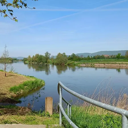 Apartman Weserufer Direkt Am Wasser Radwanderweg 3-4 Personen Wlan Hessisch Oldendorf