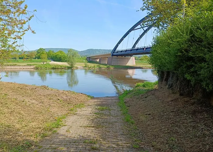 Weserufer Direkt Am Wasser Radwanderweg 3-4 Personen Wlan * Hessisch Oldendorf