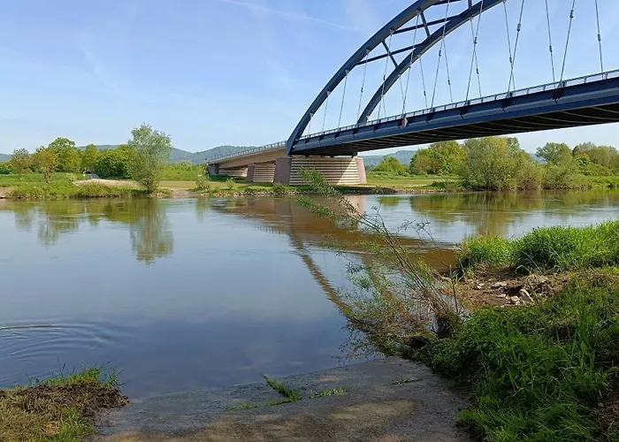 Weserufer Direkt Am Wasser Radwanderweg 3-4 Personen Wlan Appartamento *