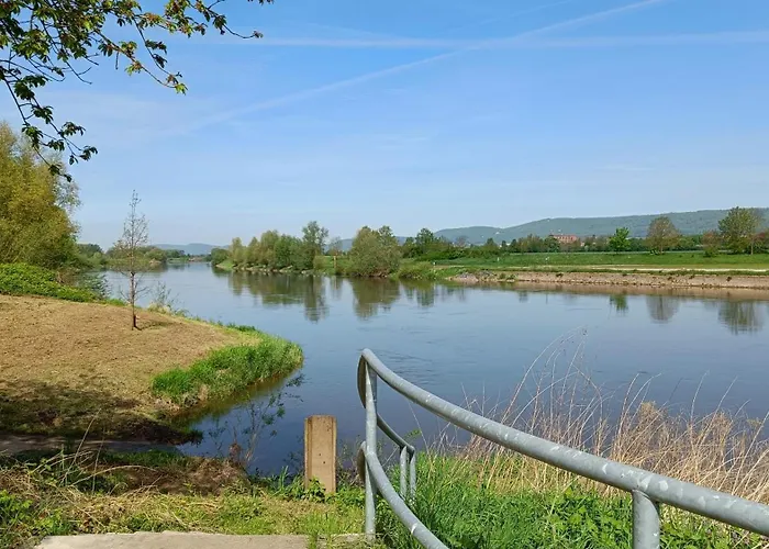 Appartamento Weserufer Direkt Am Wasser Radwanderweg 3-4 Personen Wlan Hessisch Oldendorf