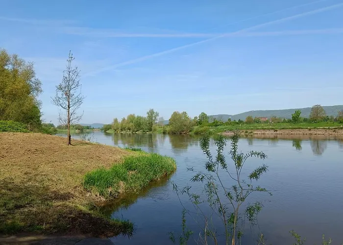 Weserufer Direkt Am Wasser Radwanderweg 3-4 Personen Wlan Hessisch Oldendorf